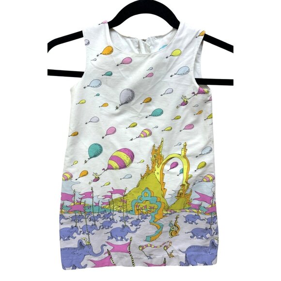 Dr. Seuss Oh The Places You'll Go Dress Girl's 4T Sleeveless Cotton Colorful - Picture 2 of 11